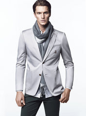 Silver Leather Prince Jacket